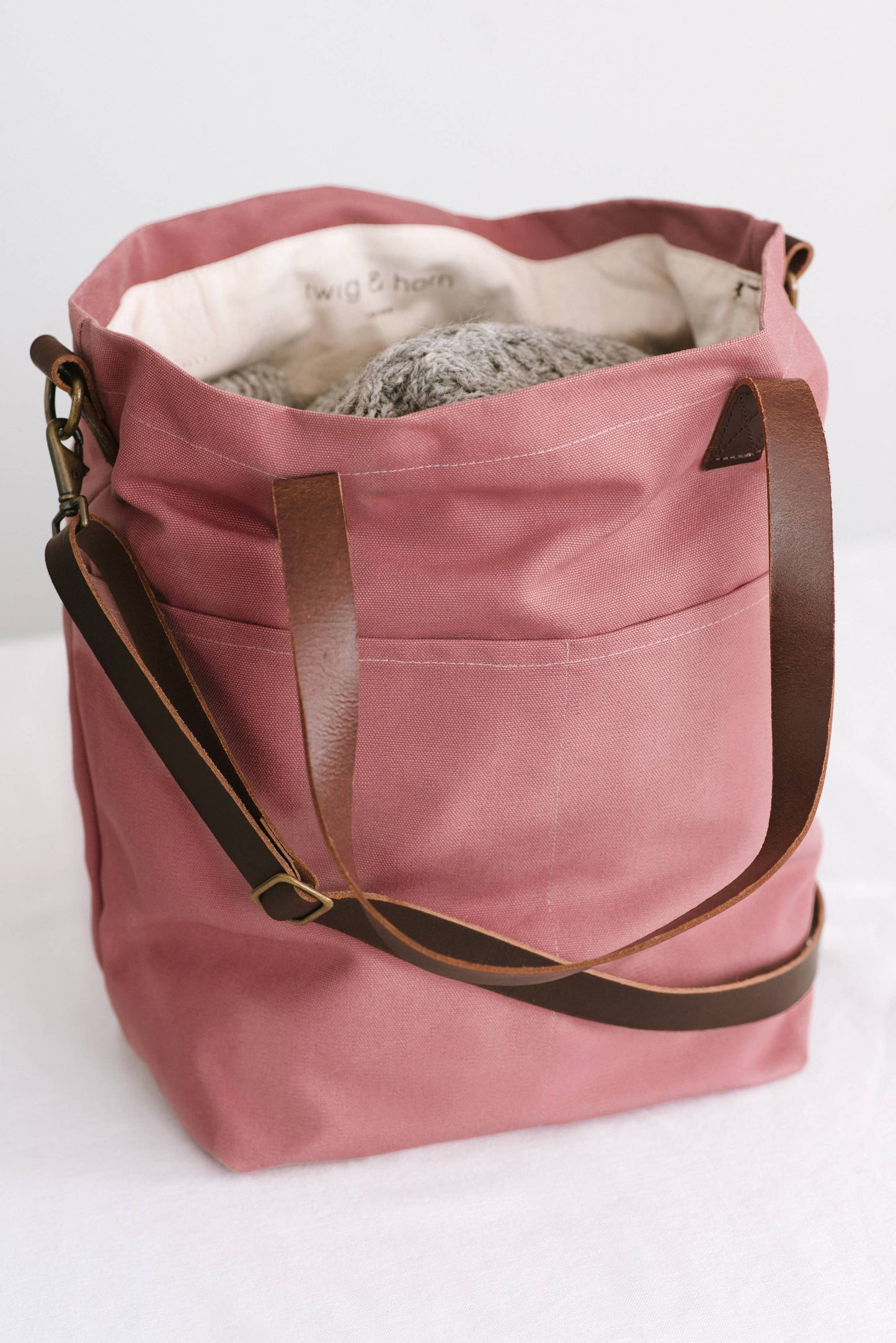 Canvas crossbody project tote