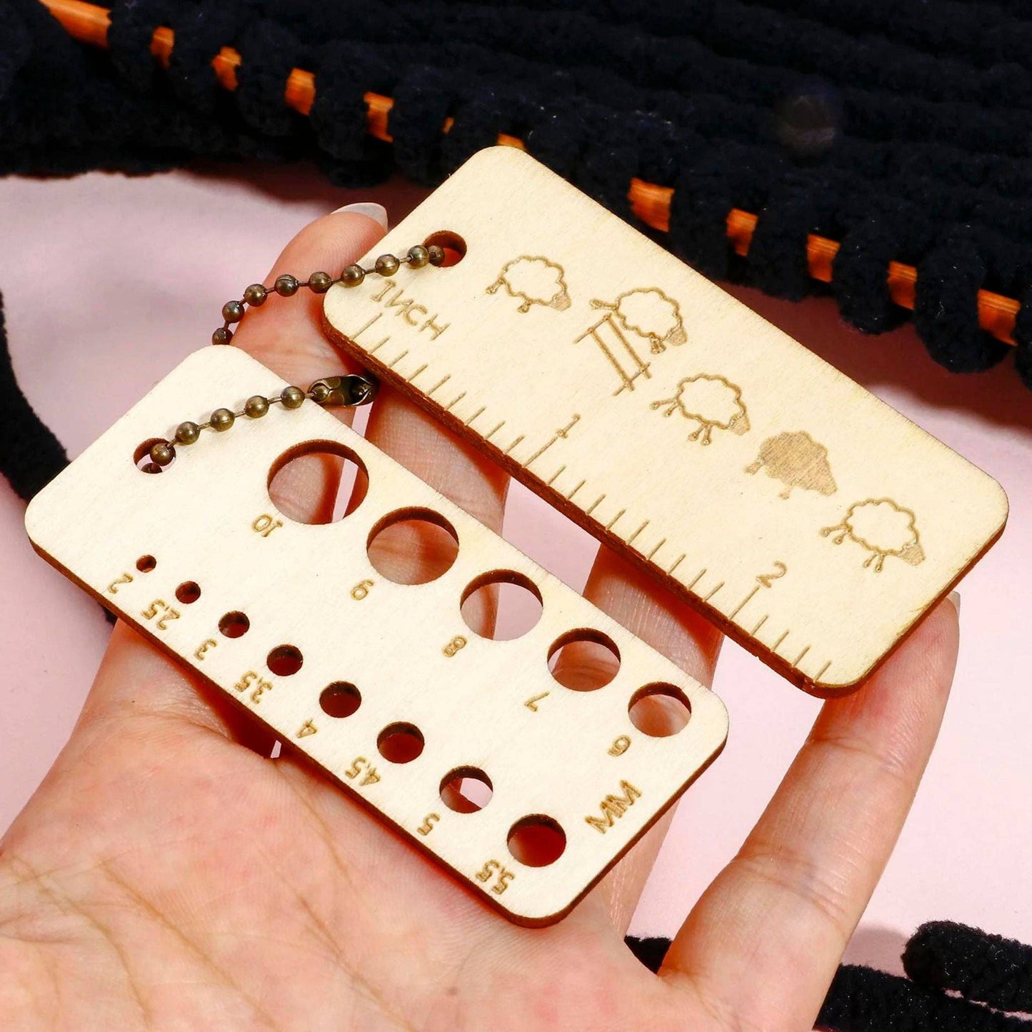 Darn Good Yarn Mini Wooden Knitting Gauge + Ruler