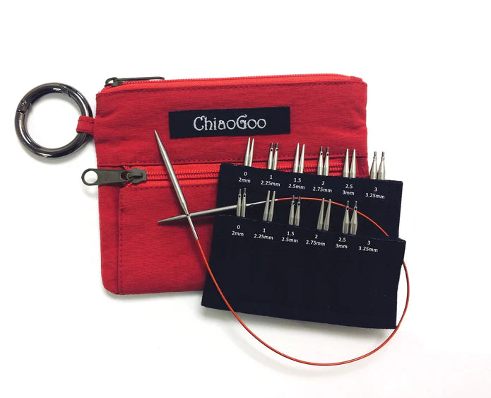 ChiaoGoo Red Lace Interchangeables Shorties Set
