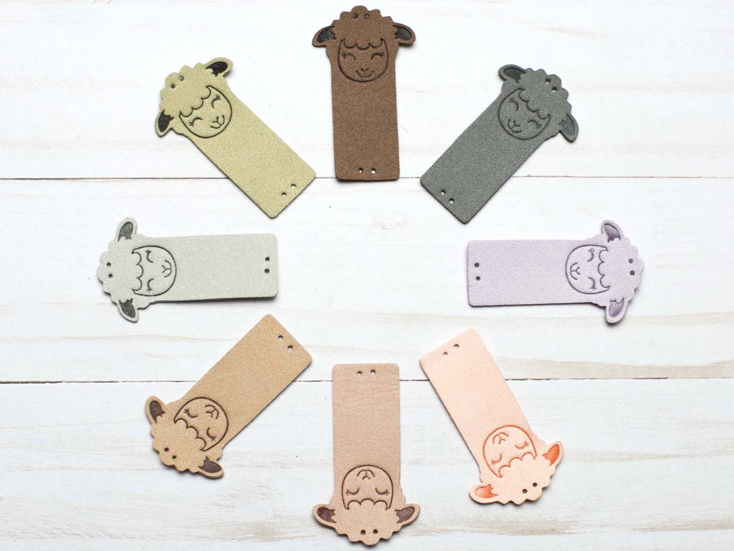 Fox and Pine Stitches Fold Over Tags