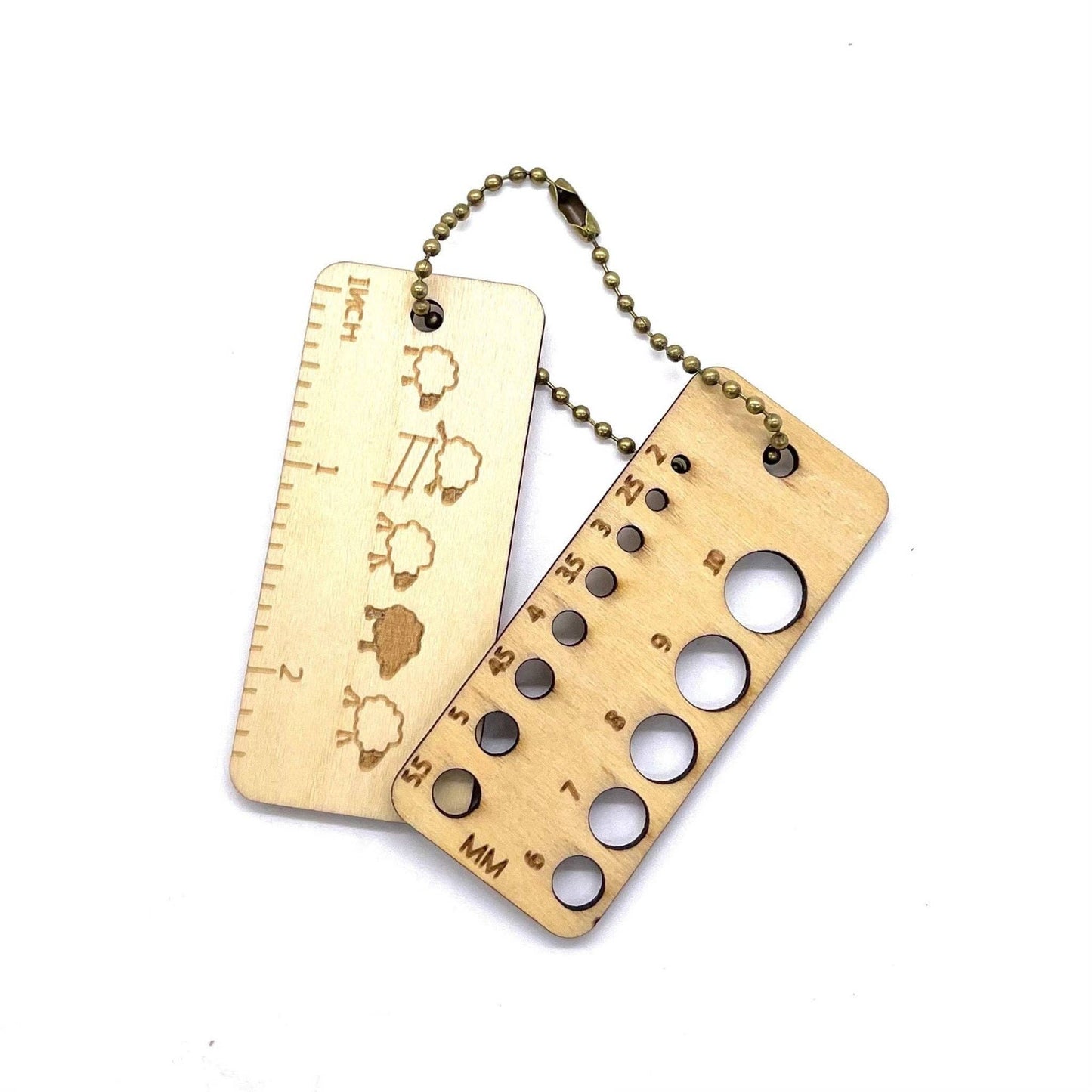 Darn Good Yarn Mini Wooden Knitting Gauge + Ruler