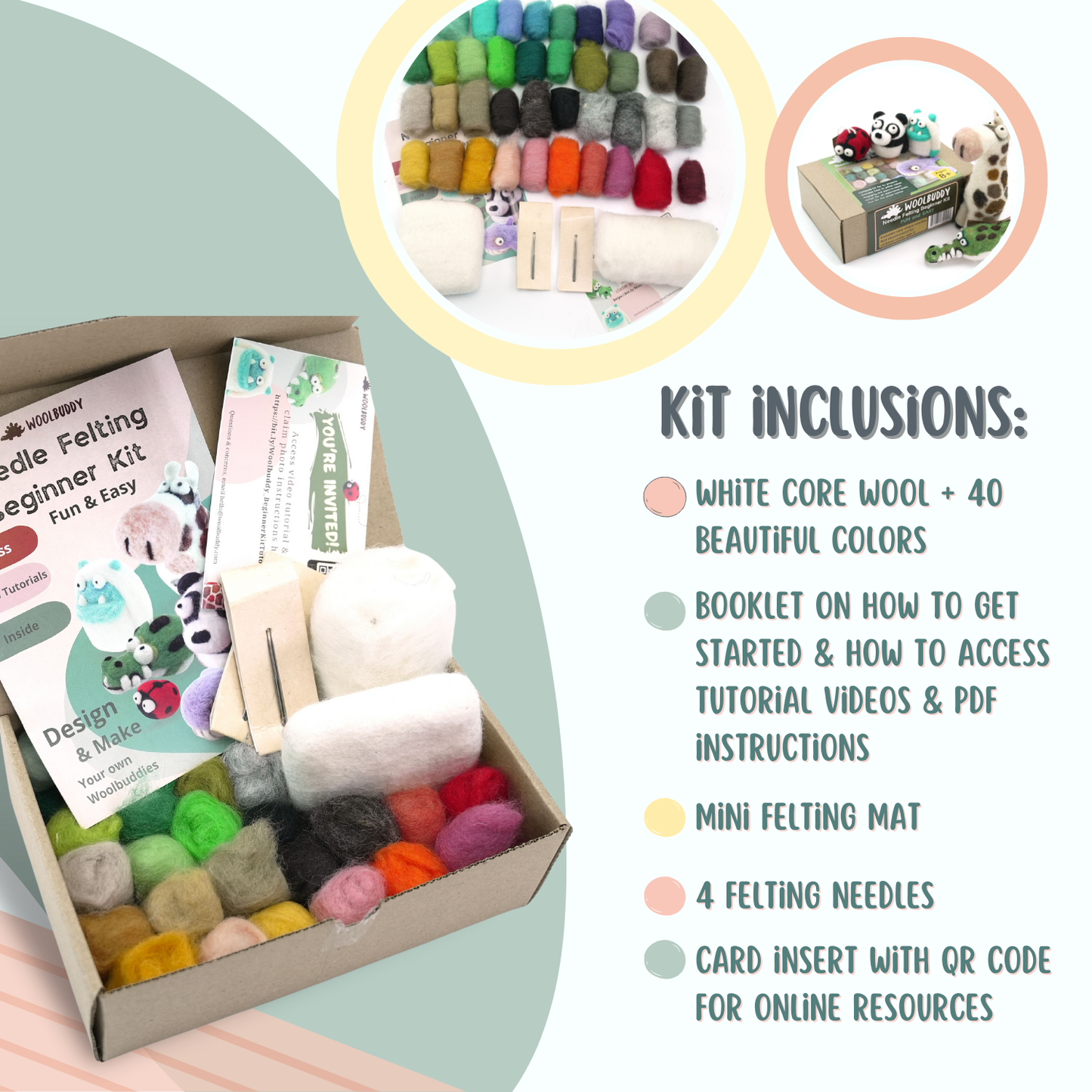 Needle Felting Kit – DIY Beginner kit for creative gifts