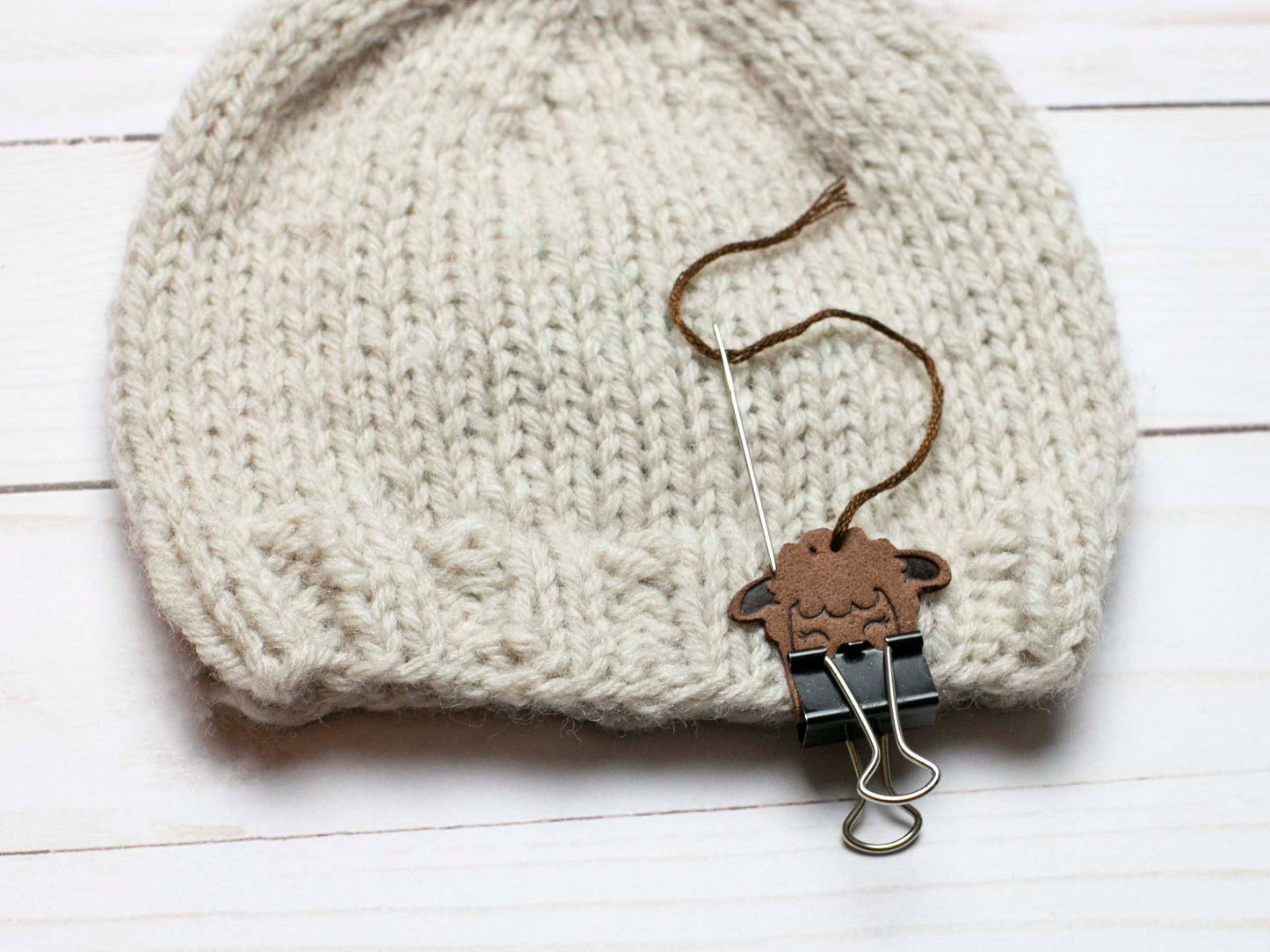 Fox and Pine Stitches Fold Over Tags
