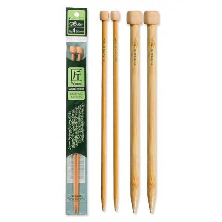 Clover Notions Bamboo Knitting Needle 9 inch pack of 2